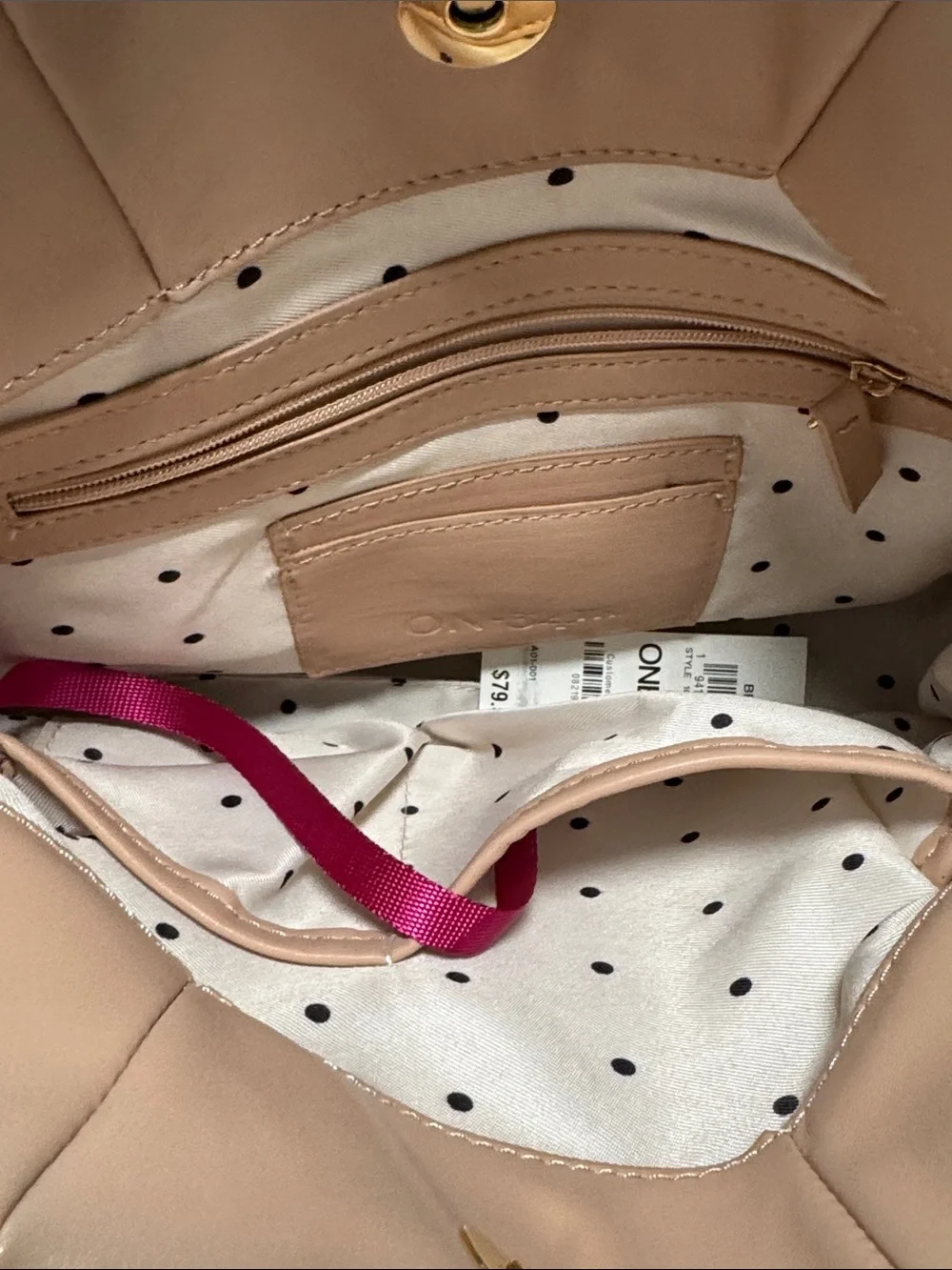 On 34th Everyday Leather Shoulder Bag in Dusty Pink NWT